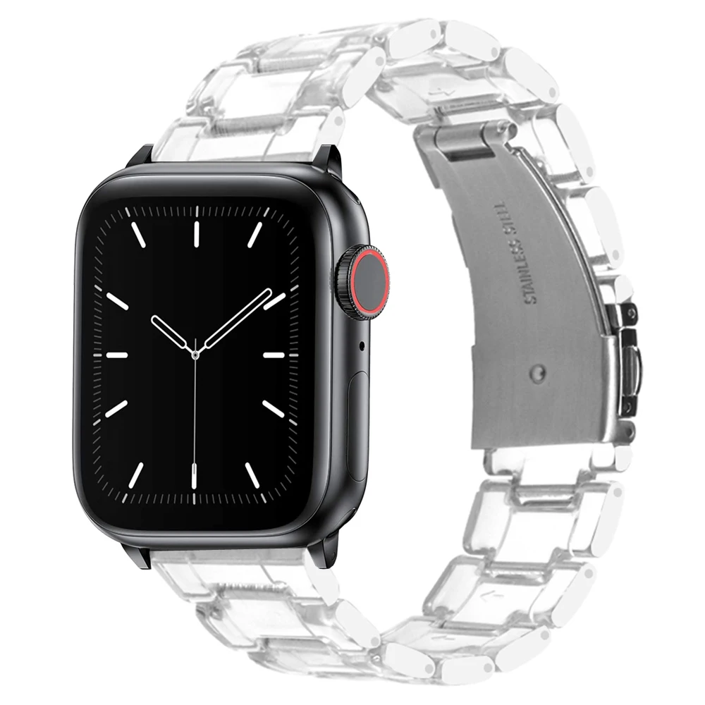 Ремешок полимерный pulseira для apple watch series 5 4 3 браслет iwatch 44 мм 42 40 38 наручных
