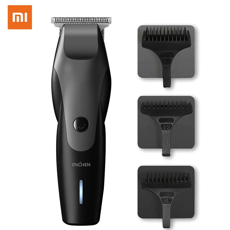 XIAOMI Hummingbird Electric Hair Clipper USB Charging With Low Noise Hair Trimmer With 3 Hair Brushes Black Professional Razor