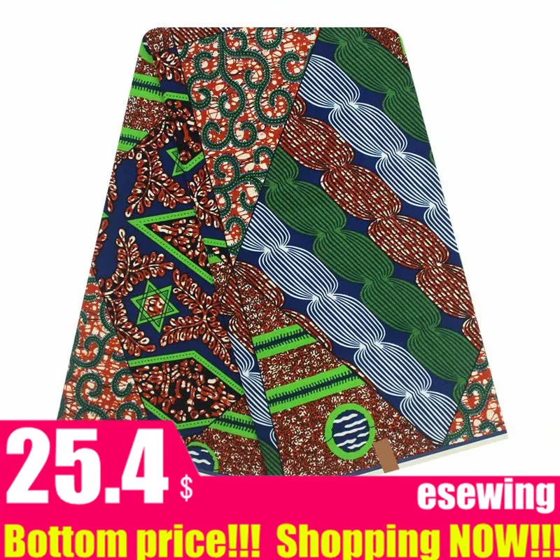 Анкара настоящий воск высокое качество настоящая нигерийская воск Африканский вощеная ткань настоящий для женского платья 6 ярдов