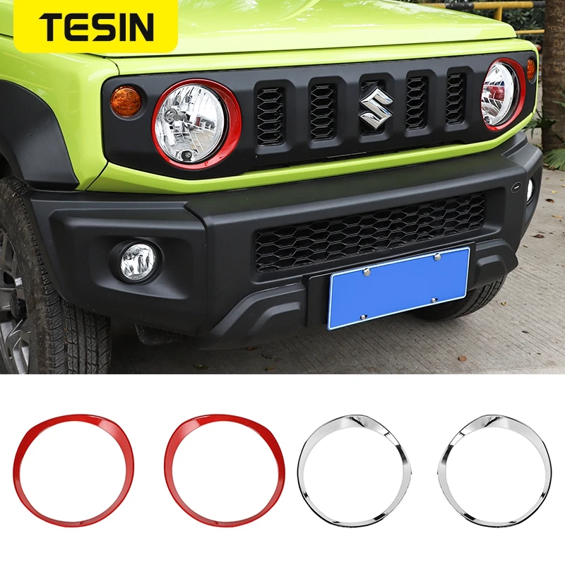 

TESIN Lamp Hoods Car Front Headlight Lamp Decoration Cover Stickers Accessories For Suzuki Jimny 2019 2020