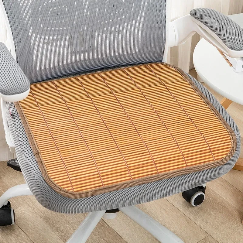 ChineseStyleSquareBambooChairCushionSummerBambooSeatCushion