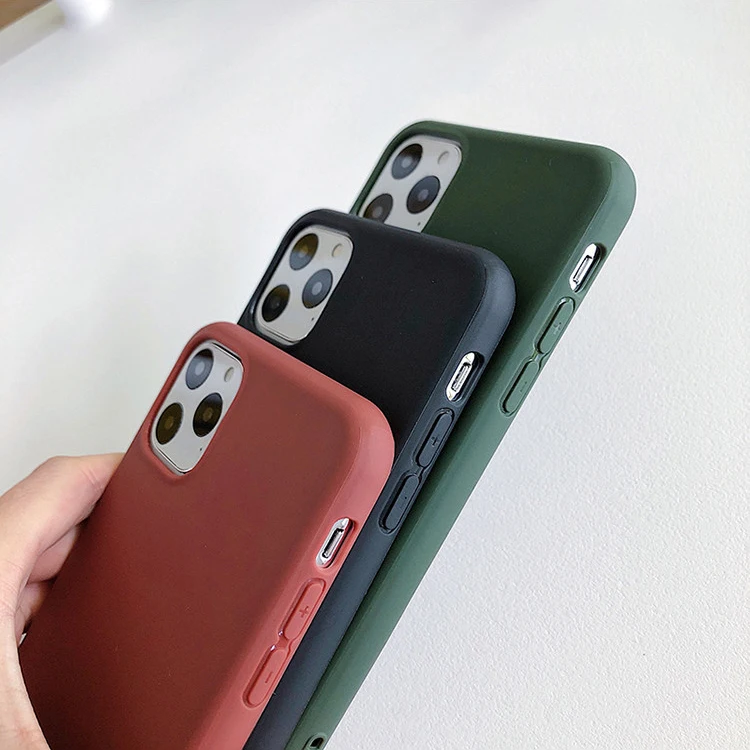 Matte Army Green Phone Case for iPhone 11 Case iPhone 13 Pro Max Silicone Cover 2020 SE 6 6s 7 8 7plus 8plus X XR XS Max 12 Mini apple 13 pro max case