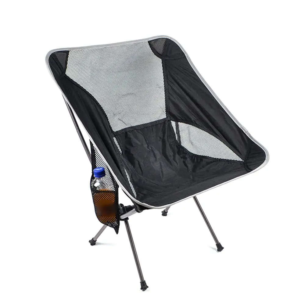 

Ultra Light Camping Fishing Moon Chair Outdoor Barbecue Portable Folding Chair Color Beach Chair Aluminum Alloy