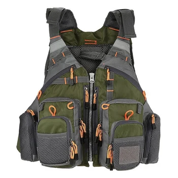 

HOT-Fly Fishing Vest Breathable Padded Superior 209Lb Bearing Life Safety Jacket Fishing Vest for Swimming Sailing Boating Kayak