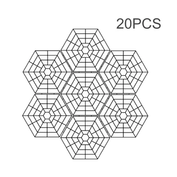 

20pcs/set UV Proof For Pond Engineering Plastics Durable Fish Protection Net Diamond Shape Yard Backyard Home Spliced With Hook