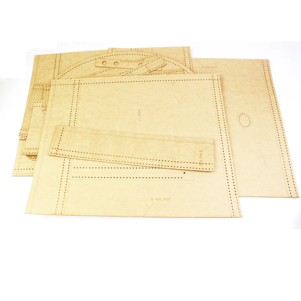 DIY leather craft bucket bag kraft paper stencil template pattern 500gsm leather sewing kit,leather craft template,sewing template