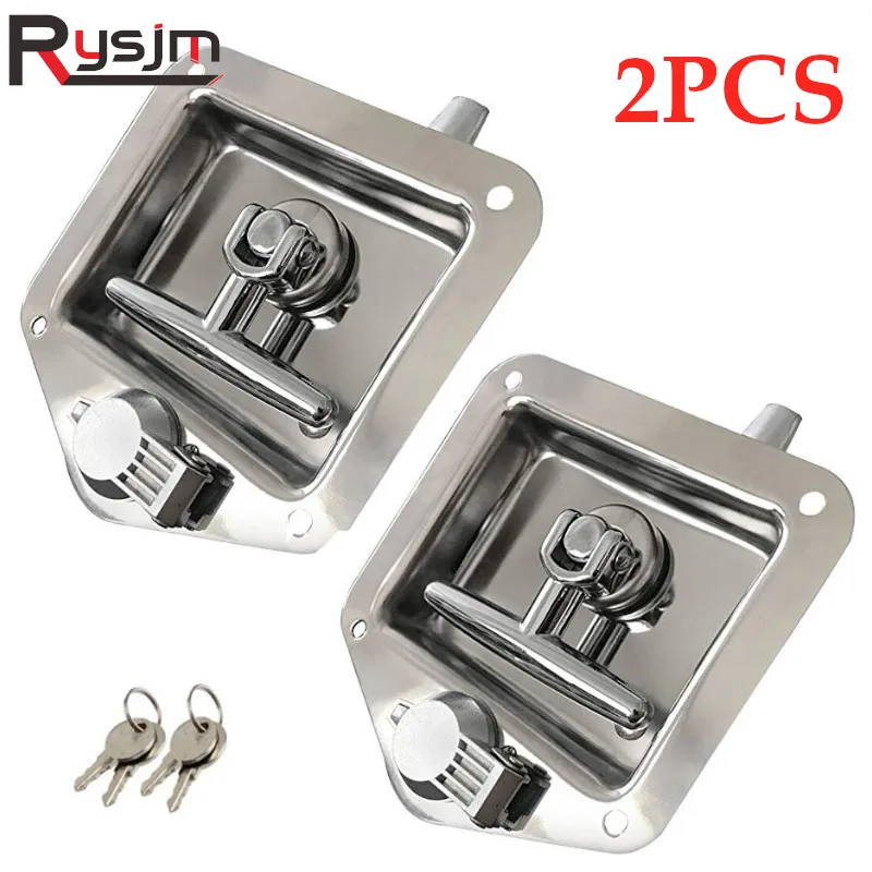 Caravan accessories RV Yacht Door Lock Accessories Stainless Steel Toolbox / T-toolbox Panel Locks 2Pcs Set |