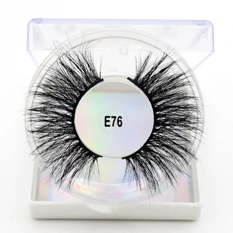 E76 (round) Visofree, 25 мм., 5D, норковые ресницы, драматические, длинные, норковые ресницы, толстые, накладные ресницы, макияж, без грубости, 3D, норковые ресницы E66 - Цвет: E76 (round)