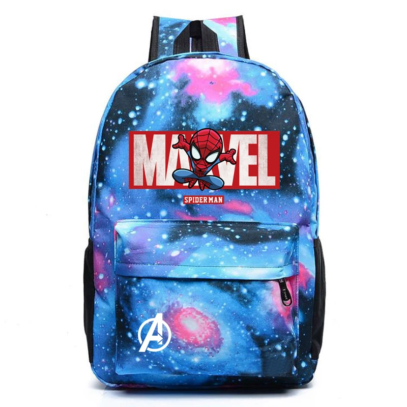 Школьная сумка с надписью Marvel Мстители для мальчиков и девочек, женский рюкзак, школьные сумки для подростков, холщовые мужские Студенческие рюкзаки - Цвет: 20