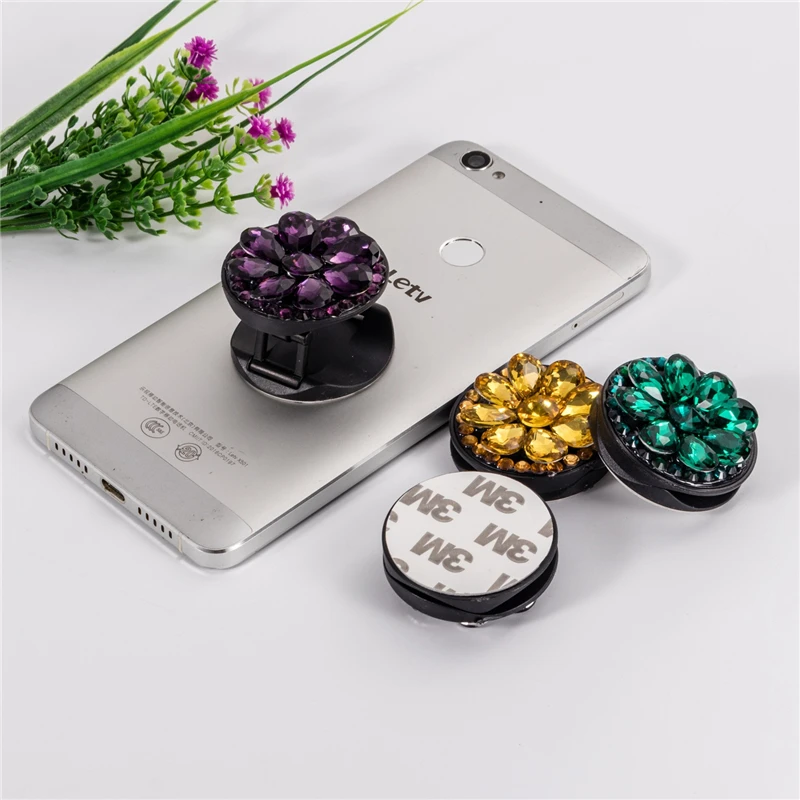 Блестящий держатель для телефона с бриллиантами, подставка для IPhone, samsung, huawei, Xiaomi, поддержка, карманная розетка, держатель для сотового телефона