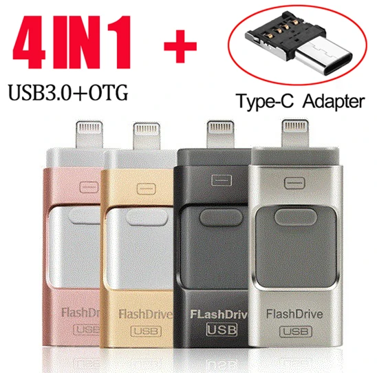 

Usb Flash Drive 128GB 64GB OTG Pen drive 32GB external storage memory stick 16GB 8GB For iphone 7 7 Plus 6 6s Plus 5S ipad 3.0