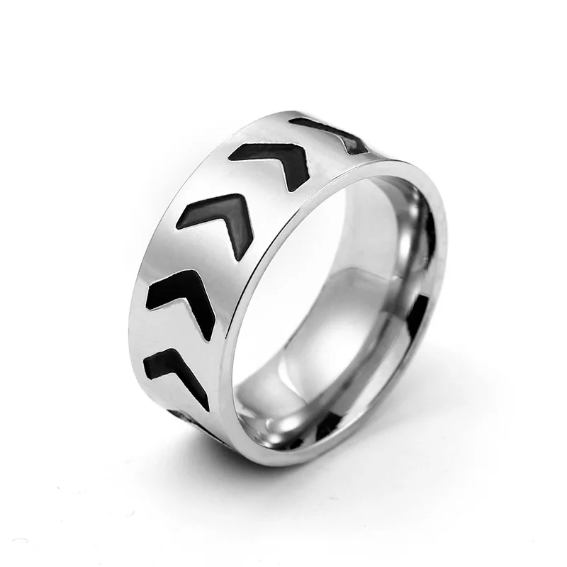 Горячее кольцо из нержавеющей стали мужские титановые кольца для женщин модные ювелирные изделия OC154 - Цвет основного камня: 8mm Silver
