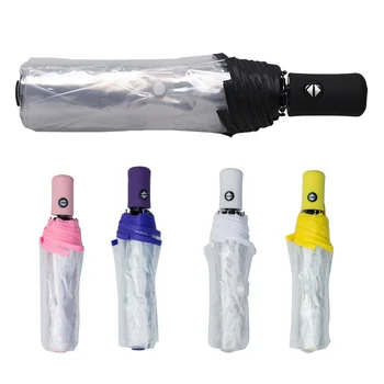 

Transparent Umbrella Automatic Umbrella Rain Women Men Sun Rain Auto Umbrella Compact Folding Windproof Style Clear umbrella