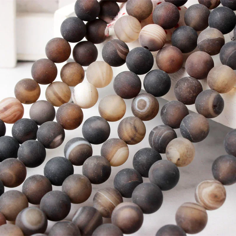 Lanli 4/6/8/10/12mm Natural Jewelry Dull Polish Loose Beads Fit For DIY Men and Women Bracelet Necklace Earrings Accesso | Украшения и
