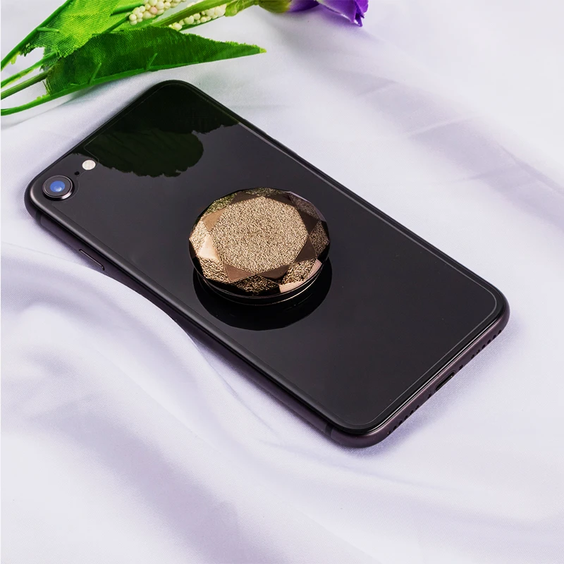 Черный Покрытие Алмазный Pocketsocket держатель для телефона Подставка для IPhone X 7 XS samsung карманная розетка Air Bag сотовый Кронштейн Поддержка - Цвет: Черный