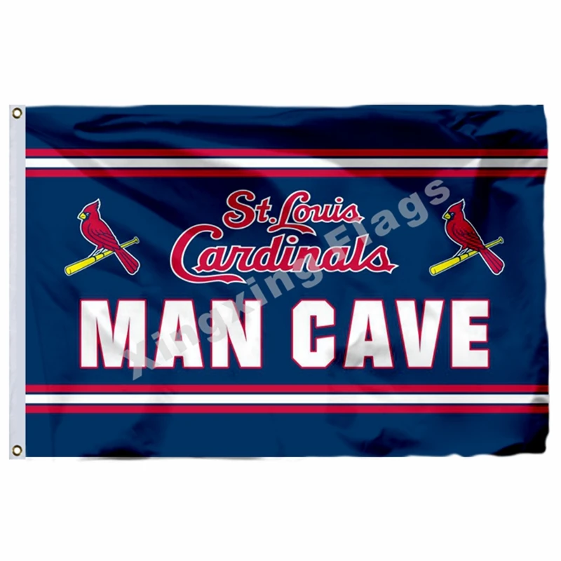 MAN CAVE St Louis Cardinals World Series Champions Flag 3ft X 5ft Polyester Banner Flying Size No.4 90X150cm Custom Flag - Color: MAN CAVE
