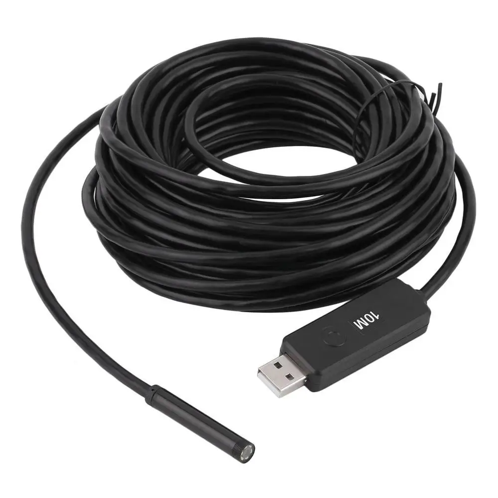 

10m Waterproof 6 LED USB Endoscope Inspection Tube Camera 7.0mm Lens Mirror Electronic Digital Borescope Camera