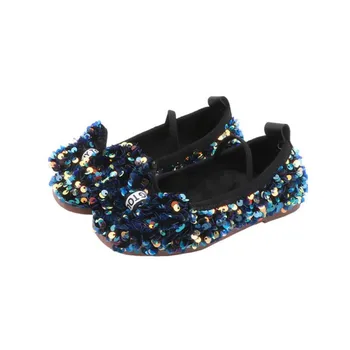 

Spring/Autumn Kids Shoes for Girl Children Infant Kids Baby Girls Bowknot Bling Sequins Single Princess Shoes Children Shoes