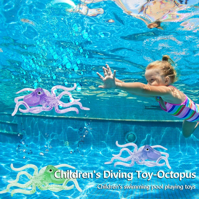3/12pcs Children Summer Diving Toy Swimming Pool Underwater Octopus Shape Kids Training Water Games Gifts Random Color 4
