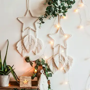 

1Pc Bohemian Star Wall Decoration Tassel Star Wall-mounted Hanging Drop for Home Wall Art for Cafe Restaurant Coffee House