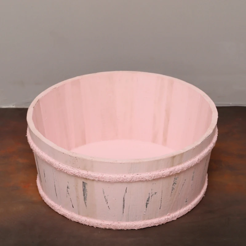 Newborn Baby Photography Props Accessories Wood Props Posing Baskets Posing Sofa Studio Shooting Props Newborn Prop - Цвет: Розовый