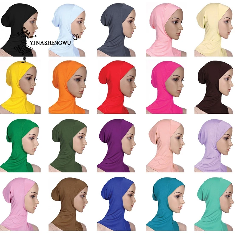 Full Cover Inner Hijab Wraped Cap Muslim Hijab Scarf Soft Muslim Islamic Underscarf Women Bubble Neck Head Bonnet Turban