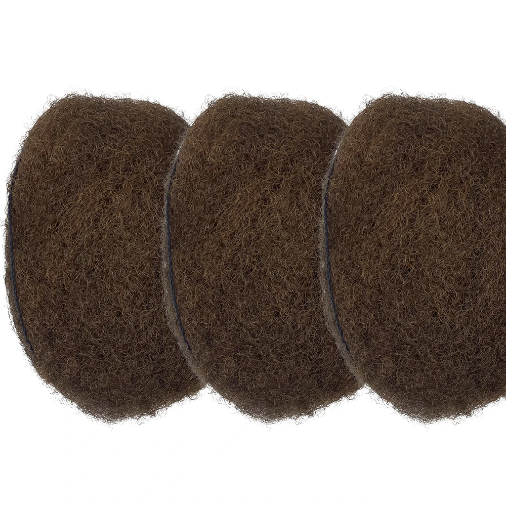 Tight Afro Kinky Human Hair,Ideal for Making,Locs Repair,Extensions,Twist,Braids 4 Bundles/Package #6 Light Brown