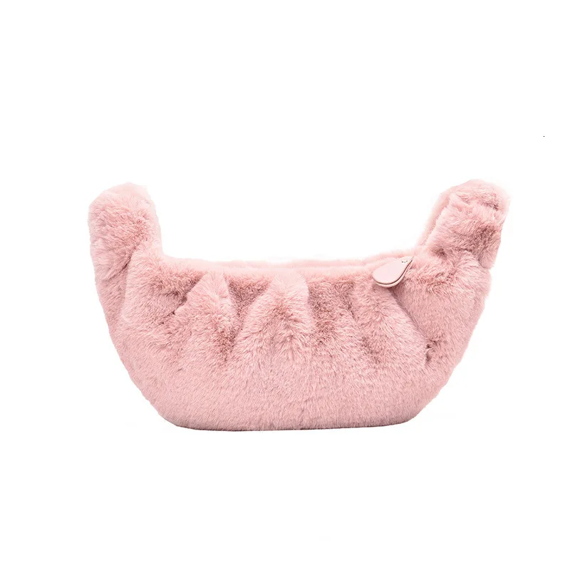 pink colour BXX Sac/ Модные осенние зимние роскошные женские сумки дизайнерские дикие Плюшевые Милые однотонные сумки через плечо ZF229 - Цвет: pink colour