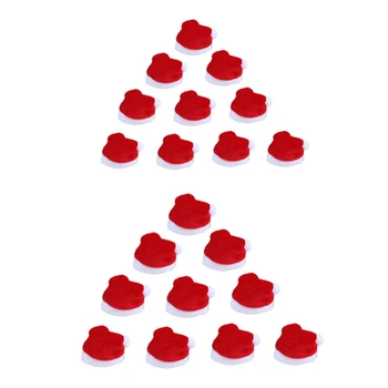 

20Pcs Christmas Hat Santa Claus Hat Xmas Apple Wine Bottle Caps Christmas Gift Caps +3 & 4
