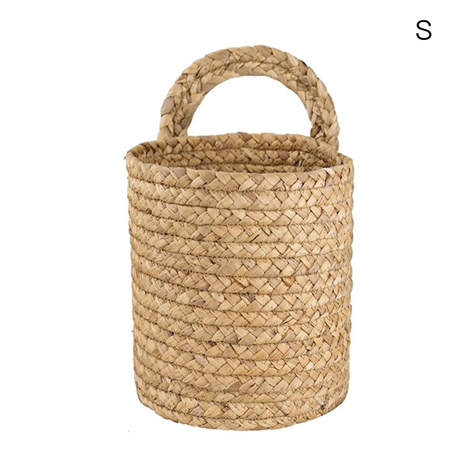 Cattail Woven Hanging Basket Baskets For Planters Woven Rattan Wicker Garden Wall Decoration