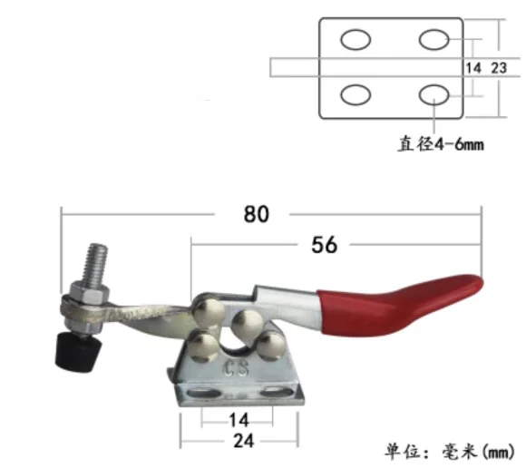 

4pcs/lot L:80MM Horizontal Quick Clamp Woodworking Clip Fixed Compactor