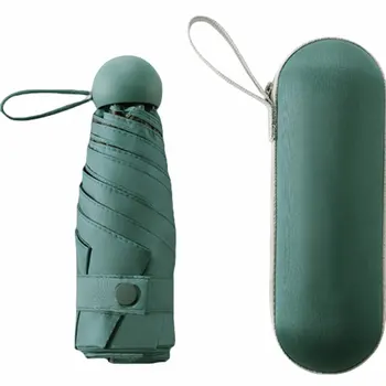 

8 Colors Capsule umbrella Five-folding Sun protection Anti-UV UPF50+ umbrella parapluie folding women pocket Umbrellara women