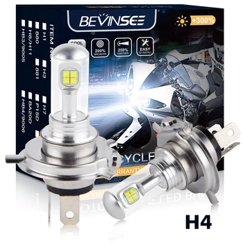 

H4/9003/HS1 LED Motorcycle Headlight Bulbs 6500K 80W 1500LM For Suzuki Vstrom 1000 650 DRZ400 E S SM DR200SE DR200S DR650S