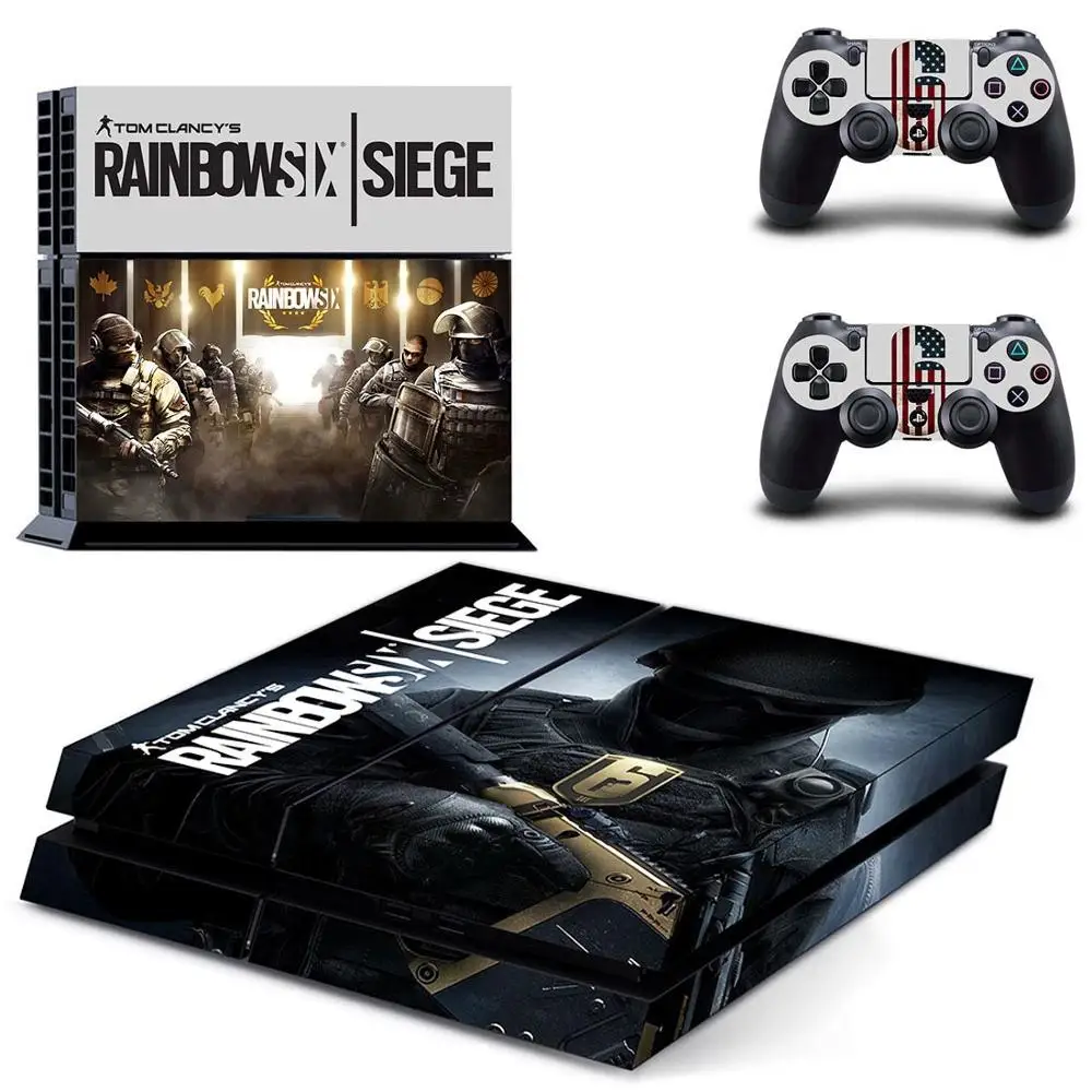 Наклейка s Tom Clancy's Rainbow Six Siege наклейка для PS4 PS 4 наклейка игровая станция 4 наклейка для консоли playstation 4 и 2 контроллера