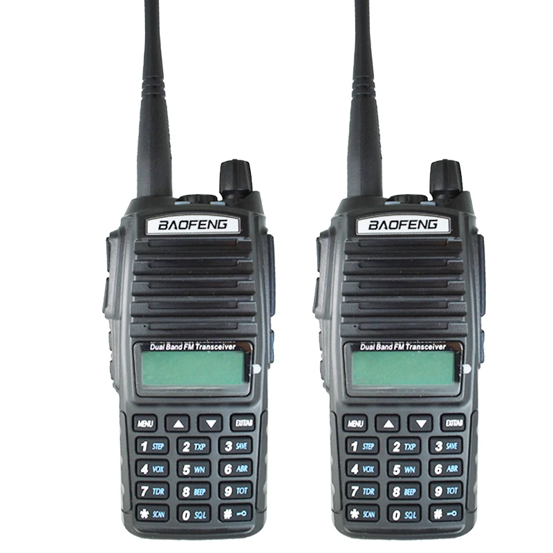 black 2 шт./компл. Baofeng UV-82 иди и болтай Walkie Talkie UV 82 Портативный двусторонней радиосвязи Dual PTT Любительское радио, Си-Би радиосвязь радиостанции УКВ UV82 охотничий оптический трансивер - Цвет: black