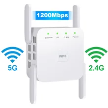 Répéteur Wi Fi 802.11AC, 2,4/5 Ghz, 300 Mb/s, 1200 Mb/s, longue portée, amplificateur de signal sans fil pour extension de réseau