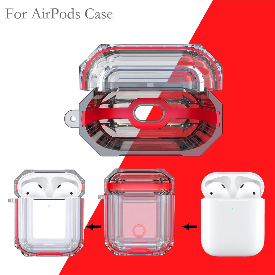 OTTWN хрустальные наушники силиконовый чехол для Apple Airpods 2 1 мягкий прозрачный беспроводной Bluetooth гарнитура зарядная коробка для хранения