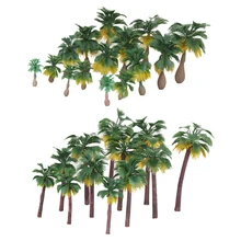 Palm Bäume HO O N Z Skala 27Pcs Architektur Modell Baum Eisenbahn RR Layouts