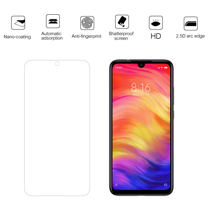 2 в 1 стекло объектива камеры для Redmi Note 8 7 Pro закаленное Защита экрана note pro