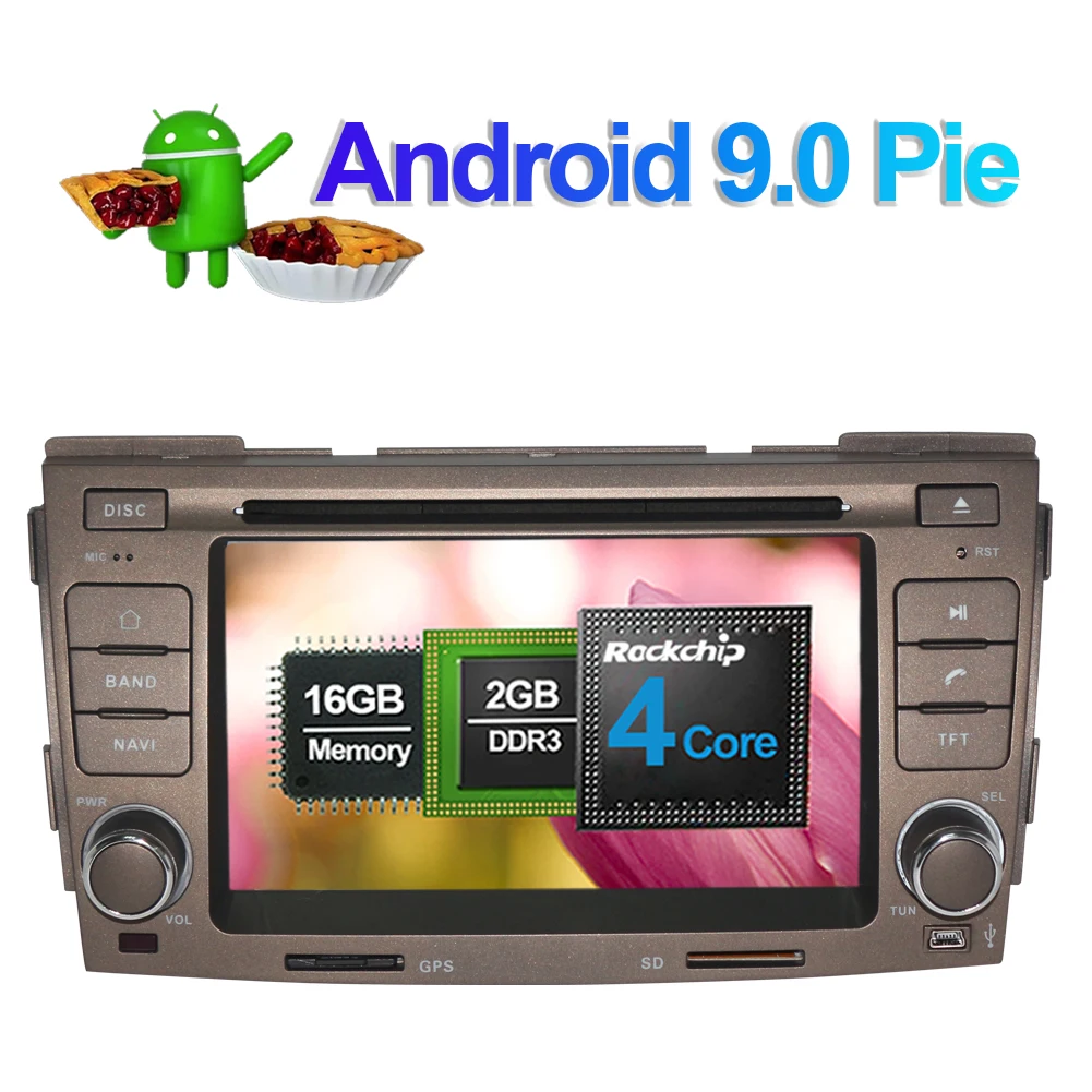 Perfect 4GB RAM Android 9.0 Octa Core Car DVD Player GPS Navigation For Hyundai Sonata 2009 2010 Car Radio Stereo Multimedia Head Unit 1