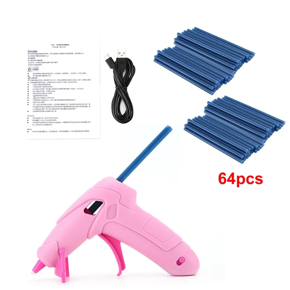 RJ807 usb зарядка 5 В/1 а термоклеевой пистолет с клеевым стержнем для DIY ручной работы ремонтные Инструменты Электрические термоклеевые пистолеты - Цвет: RJ-8702