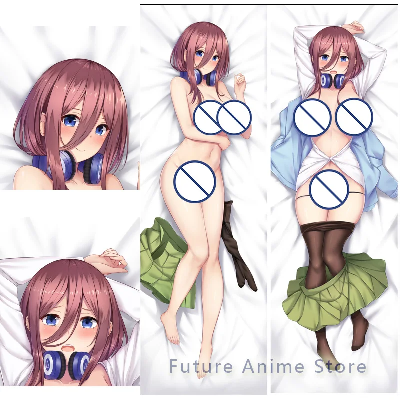 

Dakimakura Nakano Miku The Quintessential Quintuplets Anime Double-sided Print Life-size Body Pillow Case