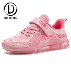 Odipon Брендовая детская спортивная обувь из дышащей ткани для девочки, спортивная обувь, с терморегулирующей подошвой розовые кроссовки 2019