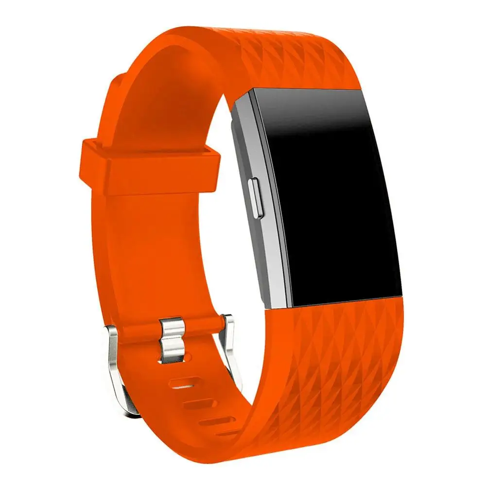 OL Дышащие и прочные силиконовые наручные Ремешки для наручных часов FitBit Charge 2 повседневные регулируемые штырьковые пряжки часы ремешок для мужчин и женщин - Цвет: OL