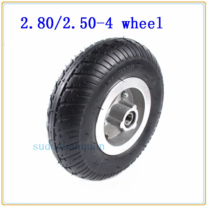 2.80/2.50-4 wheel 2.50-4 tire 4inch hub rims with tyre inner tube for Baby carriage,Elderly Mobility scooter,3wheel standing car