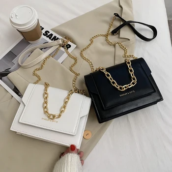 

2020 PU Leather Small Crossbody Bags For Women Solid Color Envelope Shoulder Bags Female Chain Bag Daily Square Messenger Bag