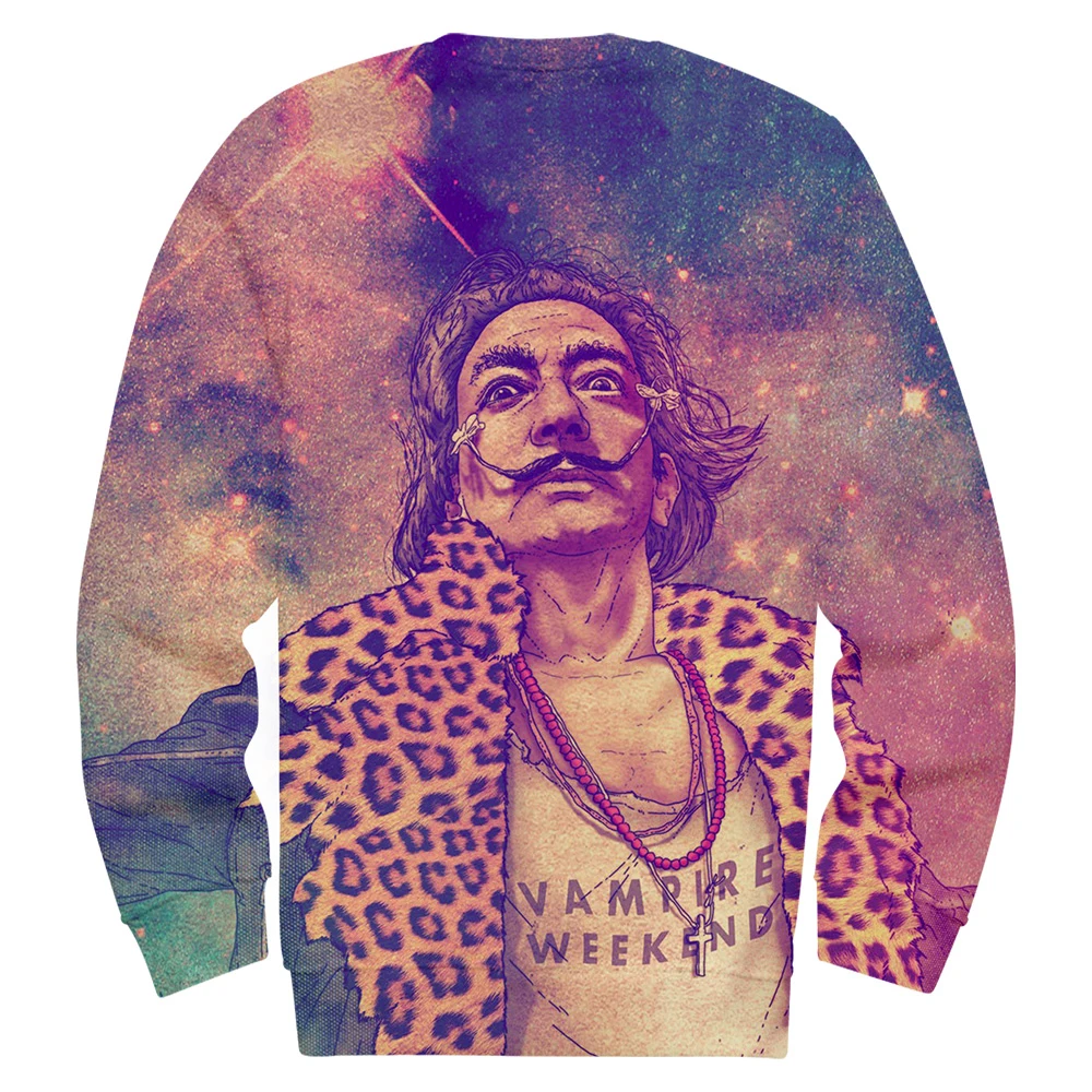 Salvador Dali Повседневная Harajuku Женская и мужская одежда Лето Горячая Распродажа футболка с длинными рукавами принт Kpop плюс размер 4XL