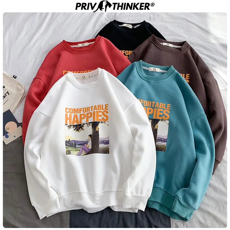 Privathinker с буквенным принтом 5 цветные пуловеры женские толстовки Harajuku Повседневная Дамская Толстовка уличная Осенняя 2019 женская одежда