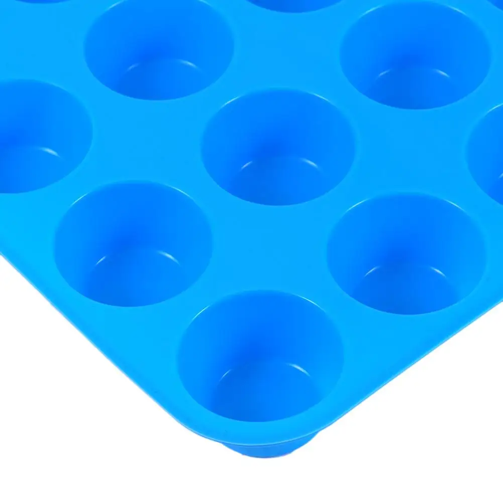 Integrated 24-hole Multi-cell Circular Silicone Muffin Cup Mold Jelly Biscuit Baking Pan Cake Baking Mold Kitchen Bakery Baking