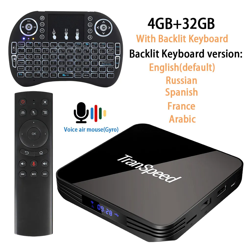 64 keyboard G20 Transpeed X3 PRO Android 9,0 8K ТВ коробка ультра-hd 4K XDR Youtube Netflix 1000 м 5G Wi-Fi Amlogic S905X3, 4 Гб оперативной памяти, 32 Гб встроенной памяти, 64 ГБ set top tv BOX - Цвет: 64 keyboard G20